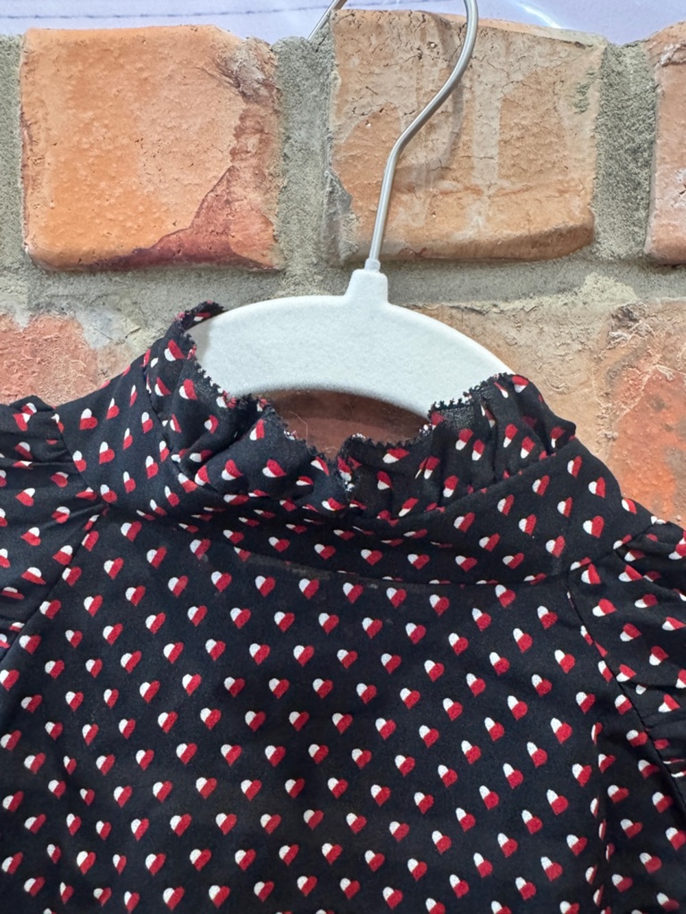 FRAME 100% Silk Black Heart Print Grace Blouse: comfortable & polished! - Picture 2 of 9